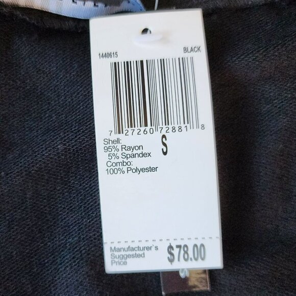 NWT Grace Elements Black Ruched Sleeve Duster Cardigan Womens Small - Picture 8 of 9